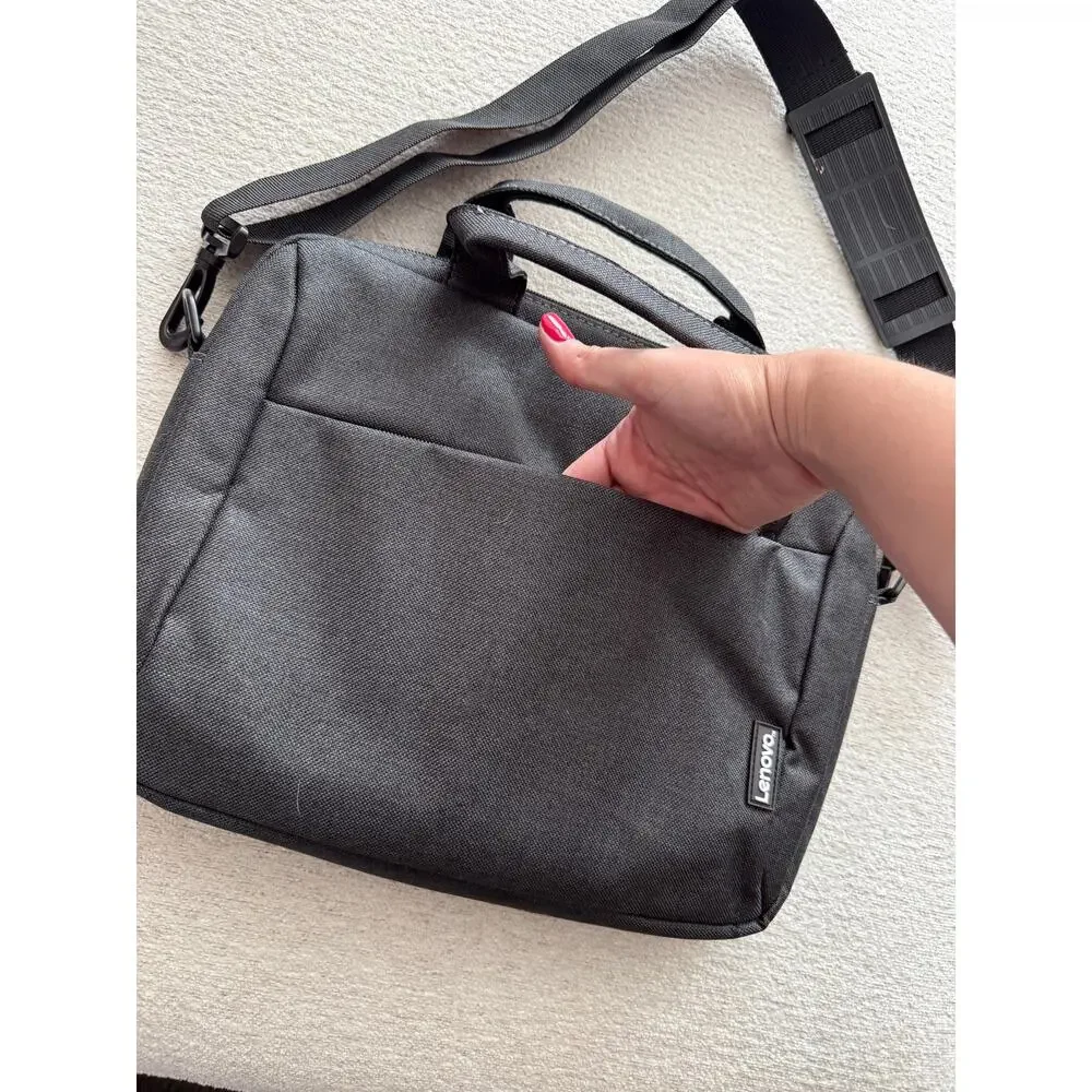 Lenovo 12in Laptop Bag T210 Grey Black Messenger Shoulder Bag Water-Repellent